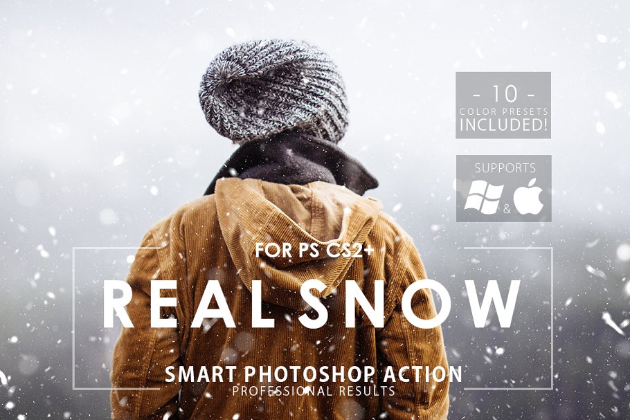 Download Real Snow Photoshop Action