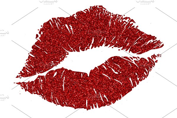 Download Red Glittered Lips