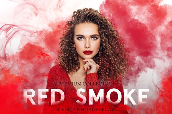 Download Red Smoke Photoshop Overlays