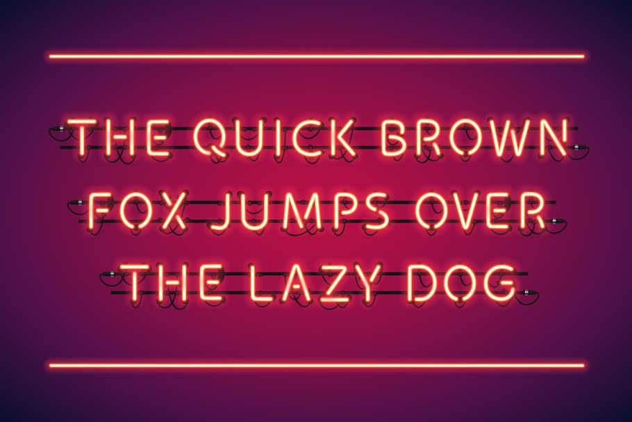Download Red Glowing Neon Type