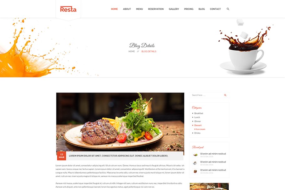 Download Resta - Restaurant WordPress Theme