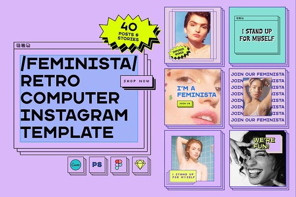 Download Feminista Retro Instagram Template