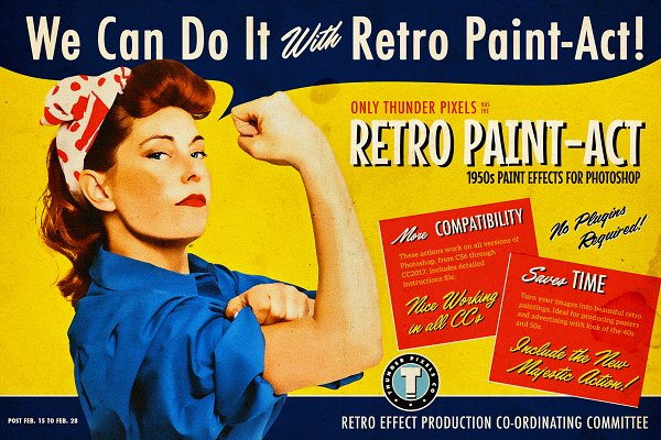 Download Retro Paint-Act - PS Action + Kit