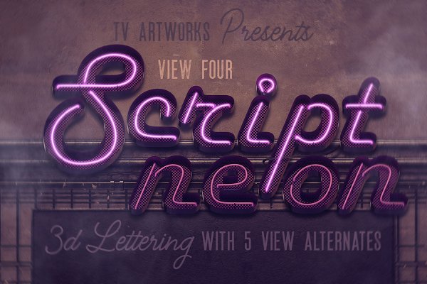 Download Script Neon 3D Lettering