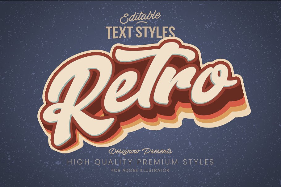 Download Retro Vintage Illustrator Text Style