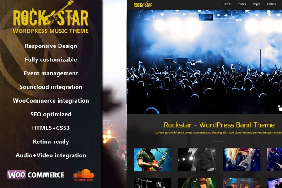 Download Rockstar - Music WordPress Theme