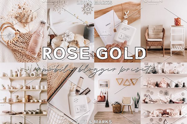 Download Rose Gold Blogger Lightroom Presets