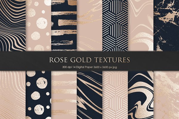 Download Valentine'Day Rose Gold Foil Pattern