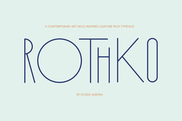 Download Rothko Modern Art Deco Display Font