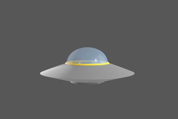 Download Flying saucer UFO simple High LowPol
