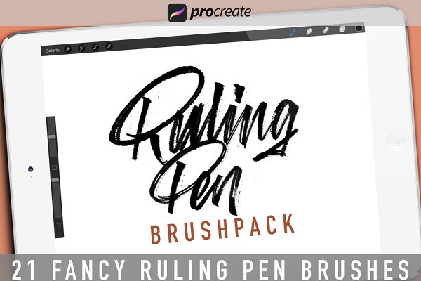 Download Ruling Pen Brushpack for Procreate