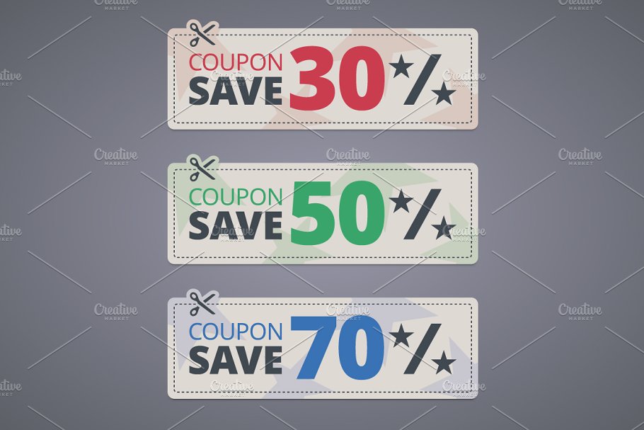 Download Scissors cutting coupons.