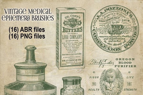 Download Vintage Medical Ephemera Brushes