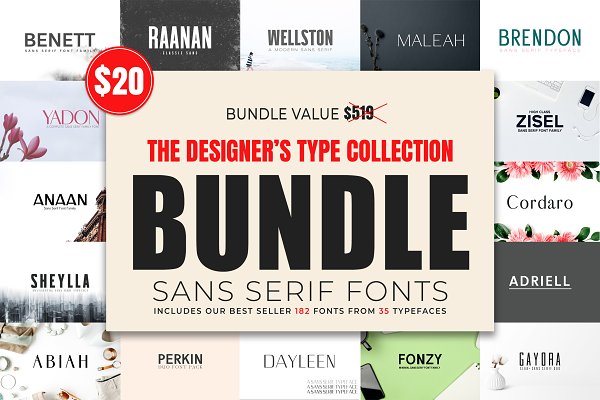 Download Designer's Type - Sans Serif Bundle!