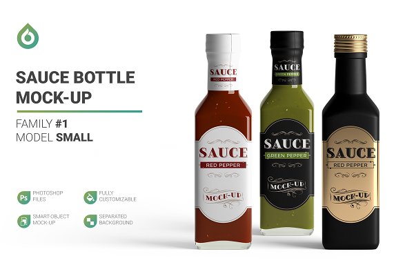 Download Sauce Bottle Mockup