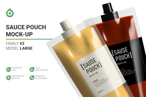 Download Sauce Doypack Pouch Mockup