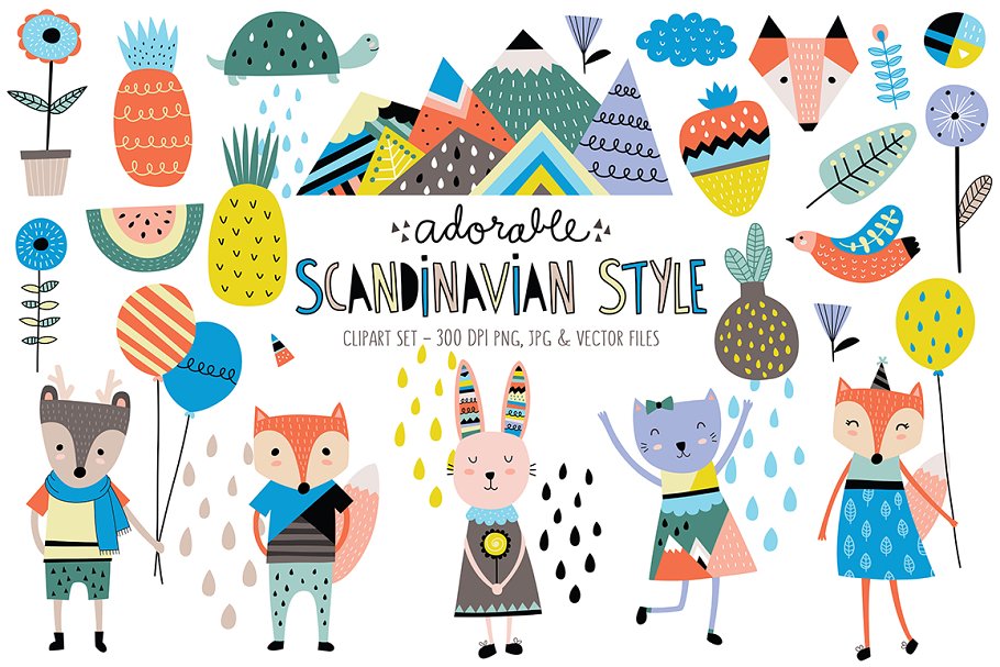 Download Cute Scandinavian Animals & Designs