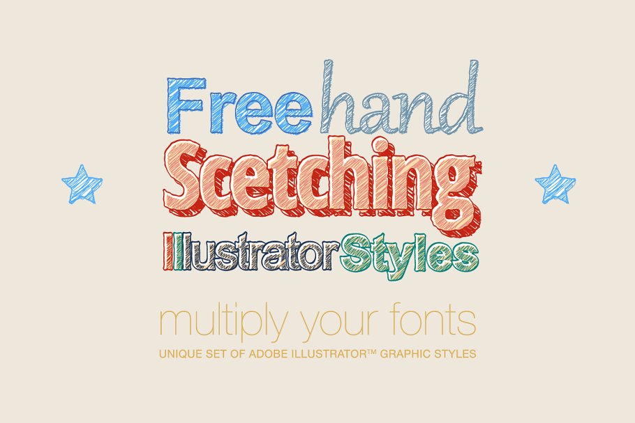Download Adobe Illustrator styles Scetching