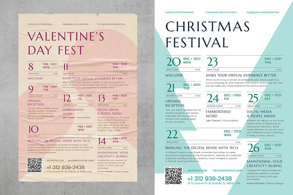 Download Holiday Schedule Poster Template