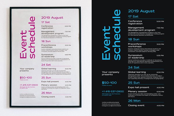 Download Schedule Event Poster Template