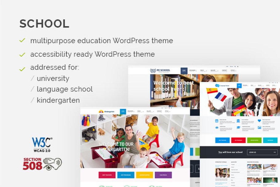 Download School WordPress Theme - WCAG ready