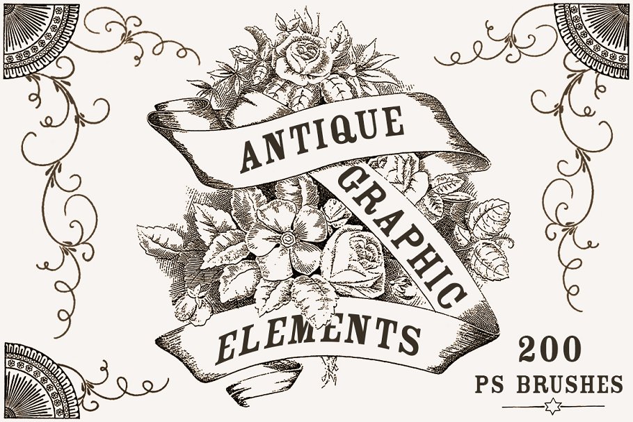 Download Antique Graphic Elements Brushes