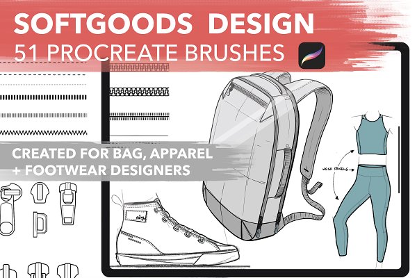 Download Softgoods Design Procreate Brushes