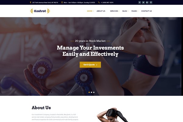 Download Koshrot - Gym Fitness HTML5 Template
