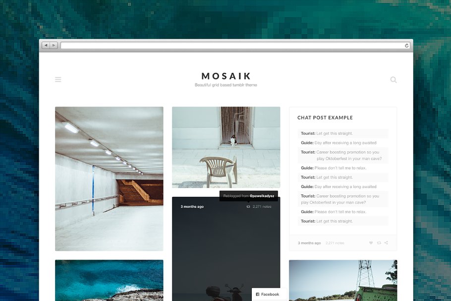 Download Mosaik tumblr theme