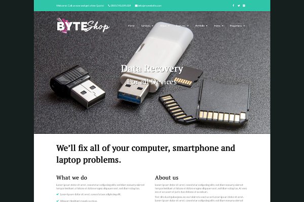 Download Byteshop - Computer Repair WP Theme