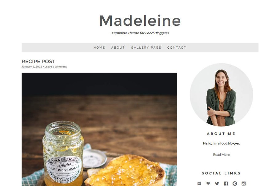 Download Madeleine - Recipe Blog