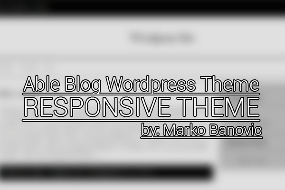 Download Able Blog WordPress Responsive Theme