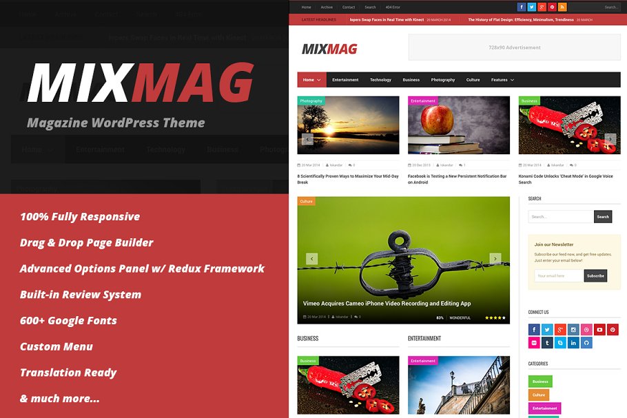 Download MixMag - Magazine WordPress Theme