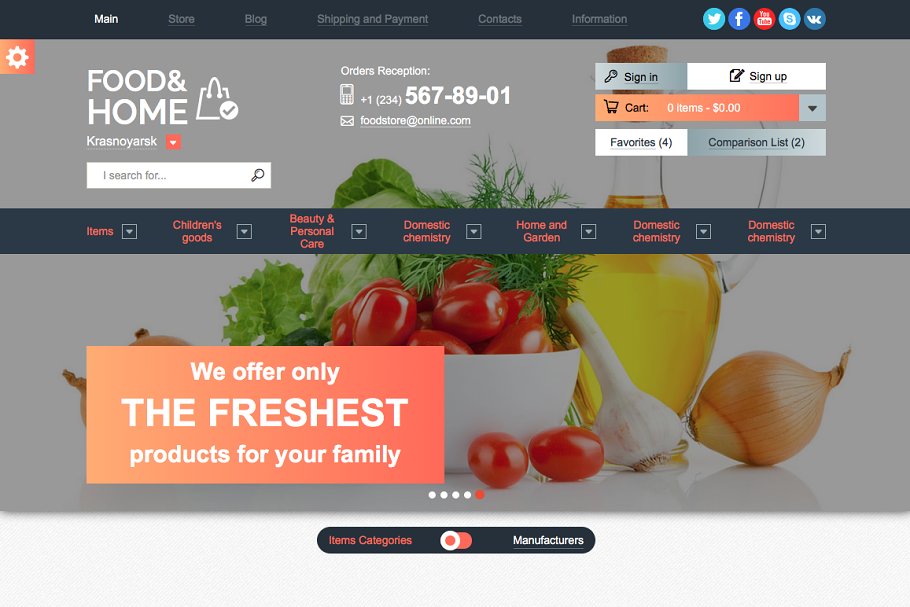 Download Food & Home – Store Template