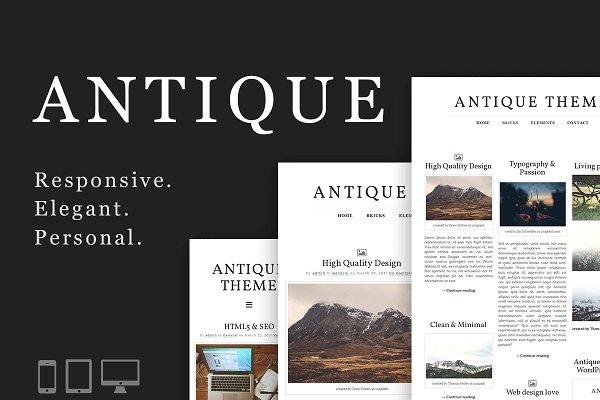 Download Antique: Responsive & Elegant Theme