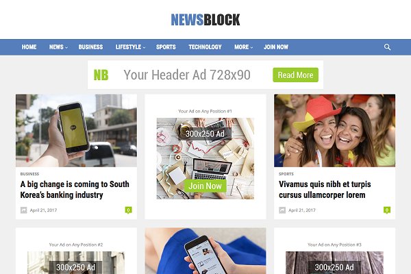 Download NewsBlock - WordPress Magazine Theme