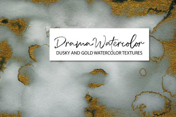 Download Dusky and Gold Watercolor Textures
