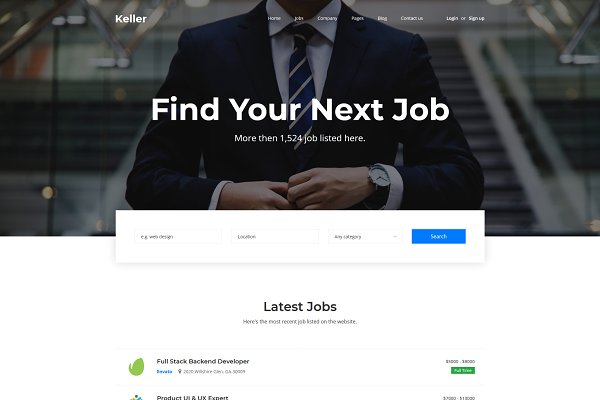 Download Keller - Job Board HTML Template