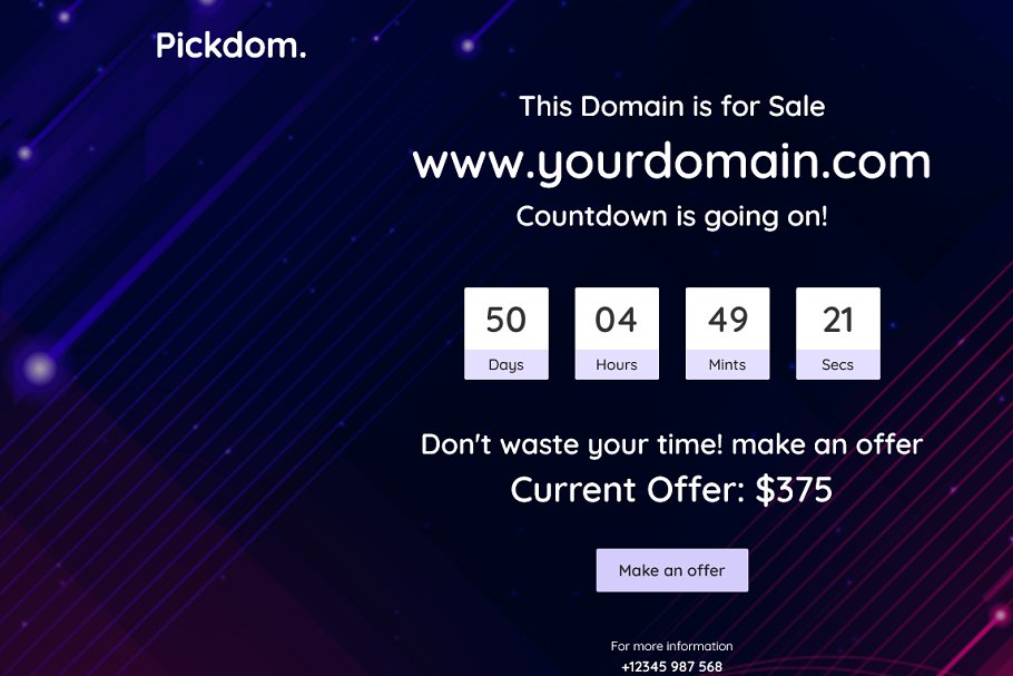 Download Pickdom - Domain Sale HTML Template