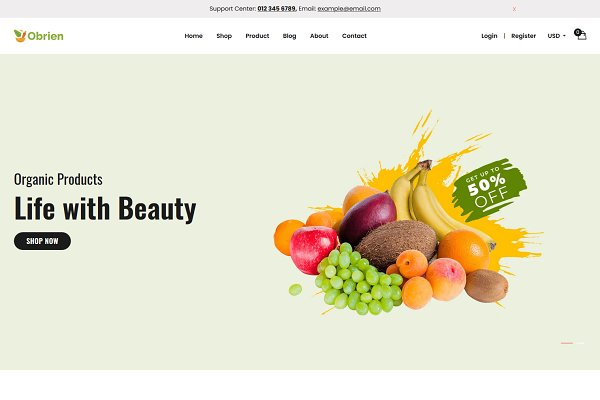 Download Obrien – Organic Food Shopify Theme