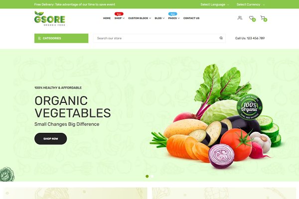 Download Gsore - Food Shop HTML Template