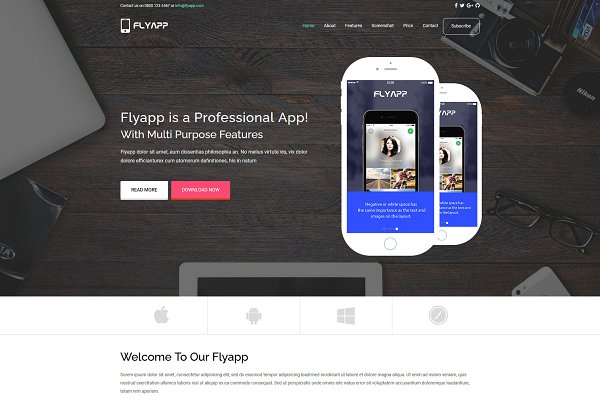 Download Flyapp - Bootstrap Landing Page