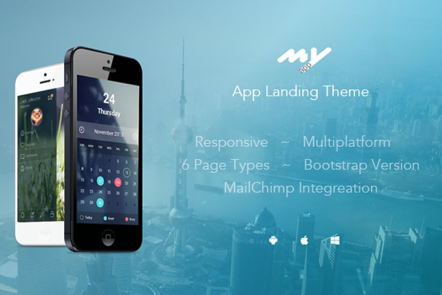 Download MyApp - Responsive App Landing Theme