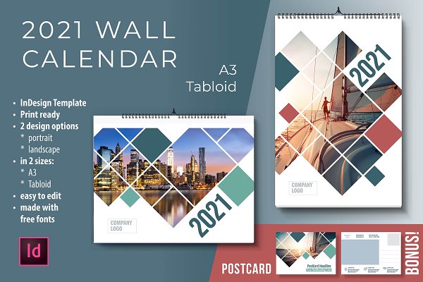 Download 2021 Wall Calendar Template