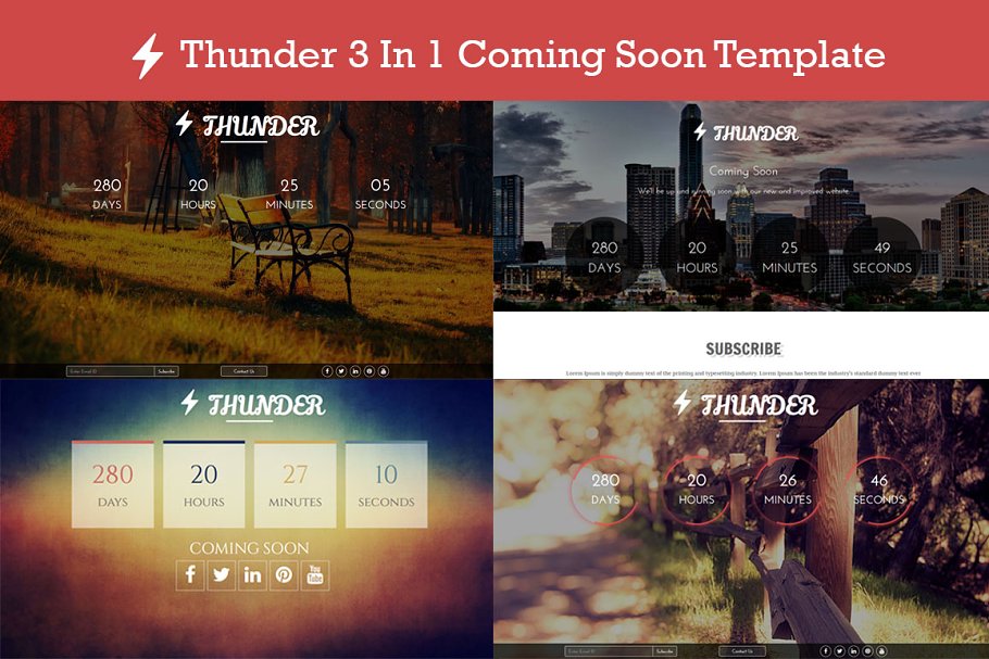 Download Thunder 3 In 1 Coming Soon Templates