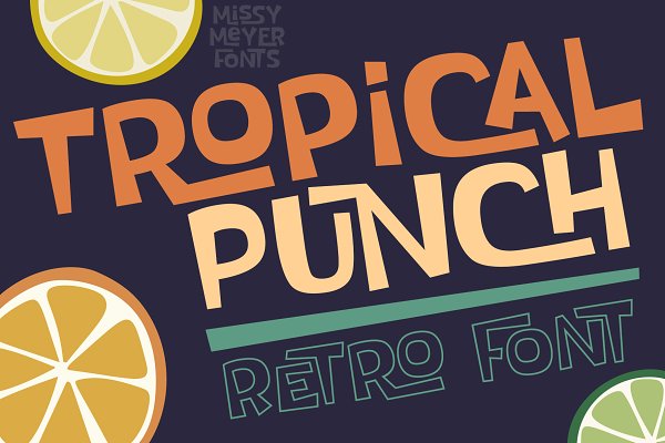 Download Tropical Punch: a fun retro font!