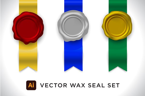 Download Vector Wax Seal Set