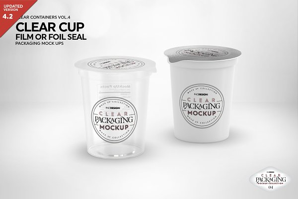 Download Clear Film Seal Cups PackagingMockup