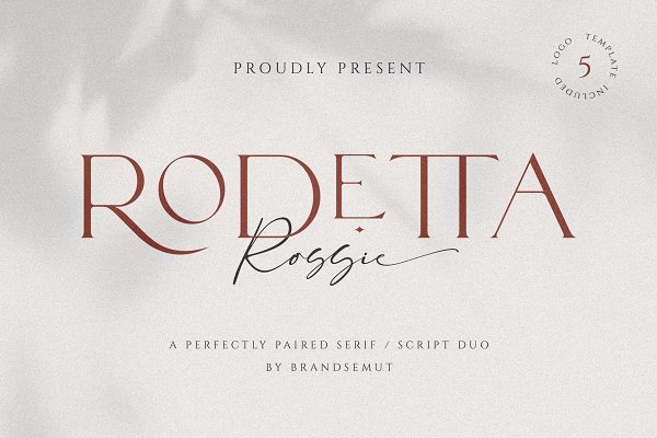 Download Rodetta Rossie Font Duo + Logos