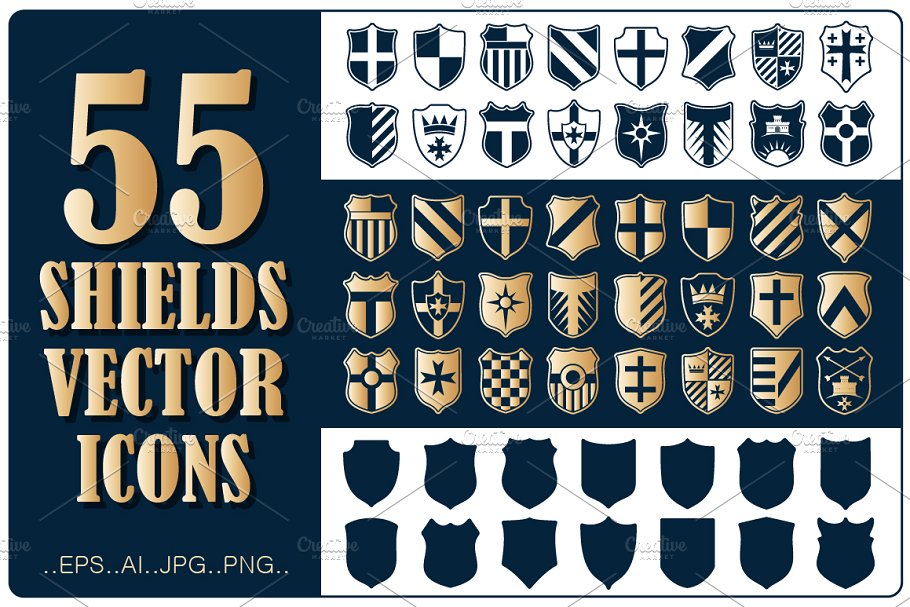 Download Shields Icons Vector Collection